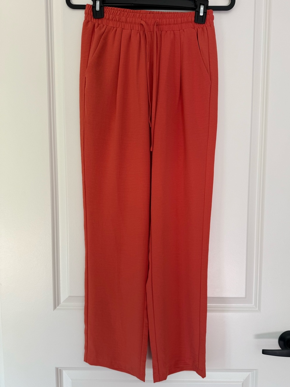 Pink Martini Wide-Leg Pull-On Pants in Coral